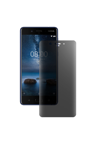 SILKASE Matte privacy film for Nokia 8, screen protector, silicone