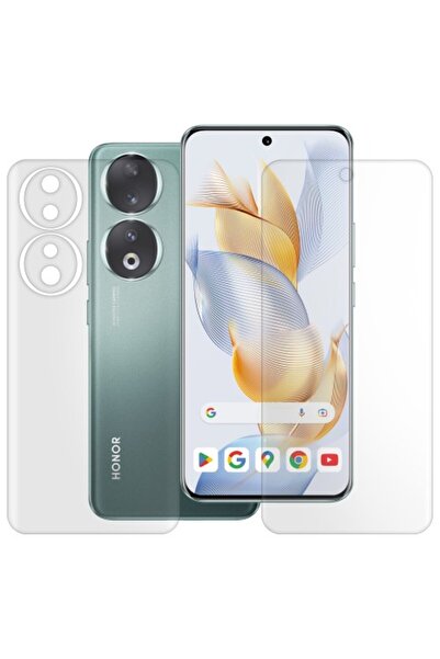 SILKASE Set of 2 matte foils for Honor 90, phone protection, silicone