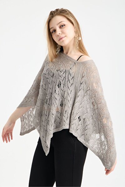 sumoda Women's Casual Knitwear Knitted Poncho Blouse