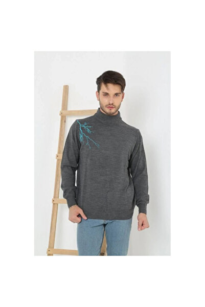 Narnuga Half-Throated Printed Woven Knitwear - Smoked