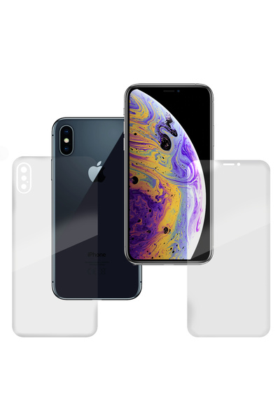 SILKASE Set 2 folii pentru Apple iPhone XS Max, protectie telefon, silicon