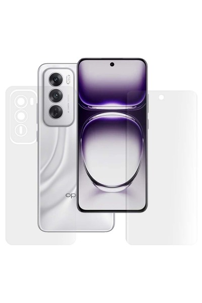 SILKASE Set of 2 matte films for Oppo Reno 12, phone protection, silicone