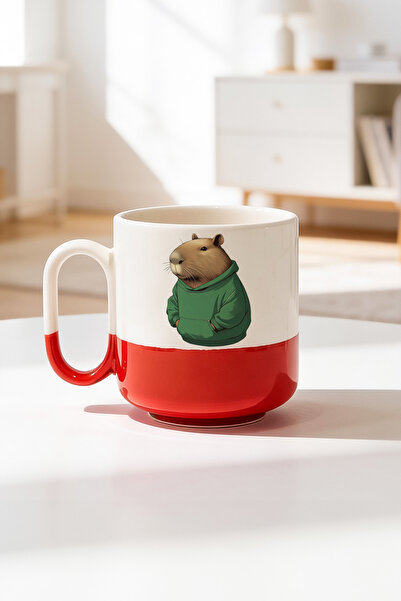 BB TRADE Capybara Design Ceramic Printed Pro Mug with Sweater Design 330ml