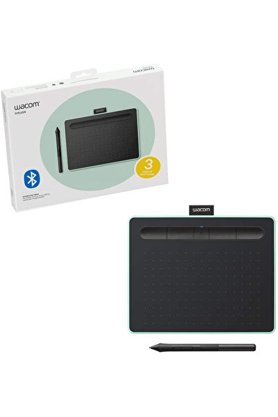 Wacom تابلت الرسم الرقمي Intuos Medium CTL-6100WL/E0-BX باللون الأخضر الفستقي