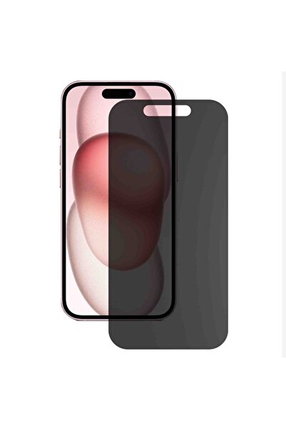 SILKASE Matte privacy film for Apple iPhone 15, screen protector, silicone