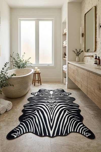 Chilai Home Zensa Makinede Yıkanabilir Kaymaz Taban Leke Tutmaz Dijital Salon Halısı Mutfak Halısı ve Yolluk