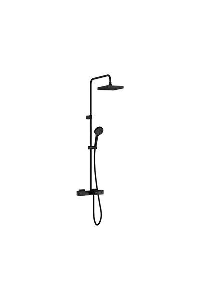Artema Base Square Termostatik Banyo Bataryalı Duş Sistemi Mat Siyah A4730436