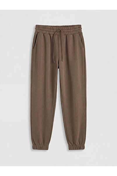 LC Waikiki Brown elastic waist women's jogger sweatpants from gulis gi̇yi̇m
