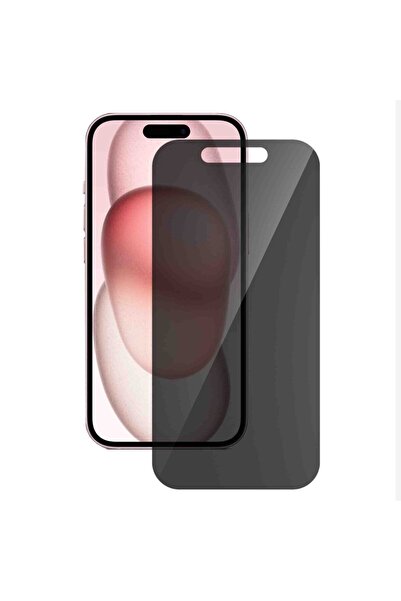 SILKASE Privacy film for Apple iPhone 15, screen protector, silicone