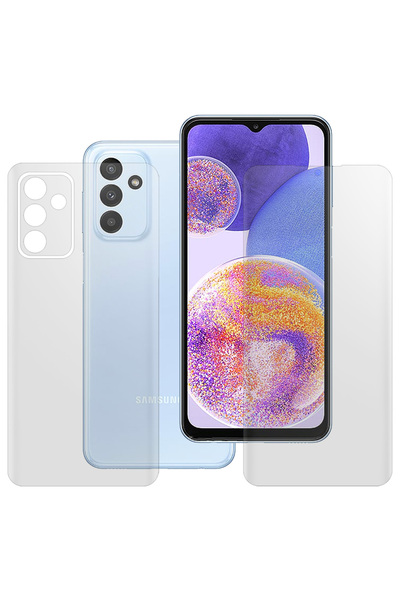 SILKASE Set of 2 matte foils for Samsung Galaxy F23, phone protection, silicone
