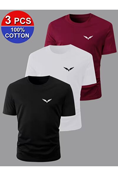 puolikuu تيشيرت مطبوع متعدد الاستخدامات للجنسين بمقاس كبير PLK