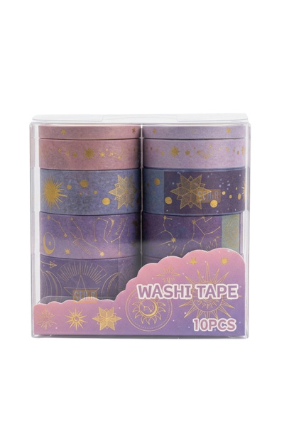 Şehir Online Mağazacılık 10’lu Mistik Gökyüzü Temalı Washi Tape Seti - Altın ...