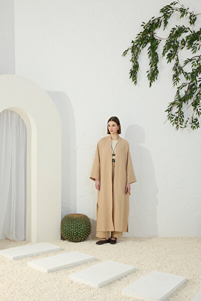 Aker ثوب نوم مريح بحزام بلون الجمل