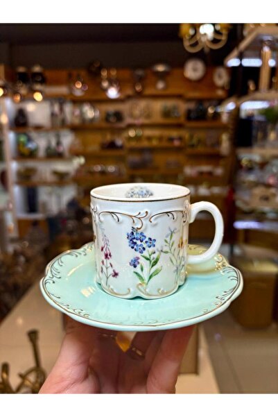 ACAR VIVIENNE MAVİ 6 KİŞİLİK TÜRK KAHVESİ FİNCANI