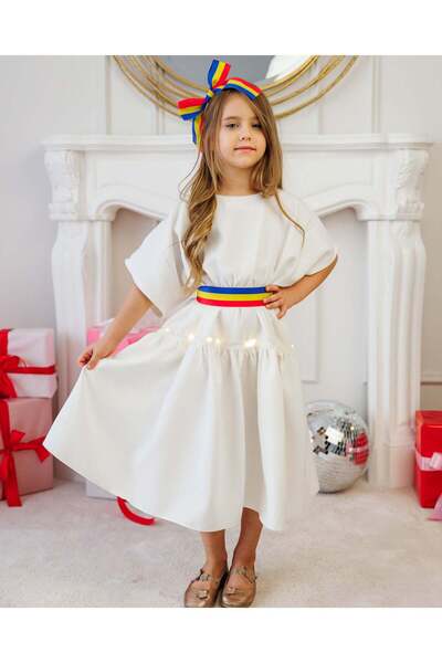 fustite cu luminite Traditional Dress Set + Headband - 5-8 years (110-128 cm)