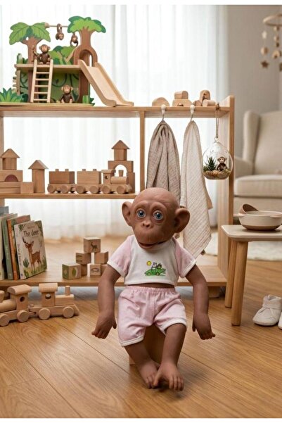 Tıfıl Toys Sevimli Şirin Gerçekçi Eklemleri Hareket Eden Maymun Bebek 32 cm O...