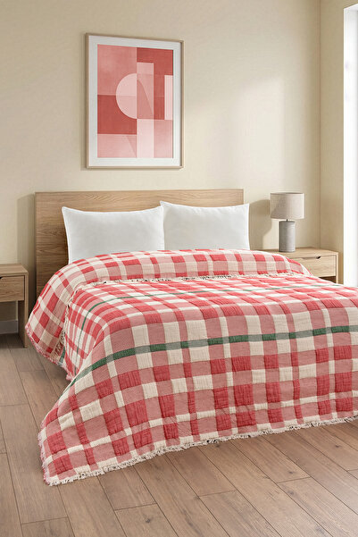 Denizli Concept لحاف/غطاء سرير من الموسلين المنقوش مقاس فردي