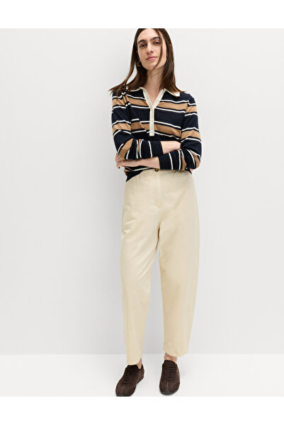 Marks & Spencer Saf Pamuk Elastik Bel Carrot Leg Pantolon