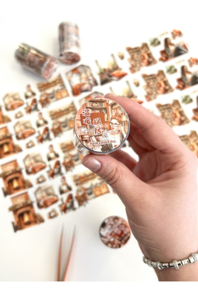 Kağıt Gemi Dükkan Vintage Autumn Cozy Room Sonbahar Ev Tasarımı 2m Washi Bant...