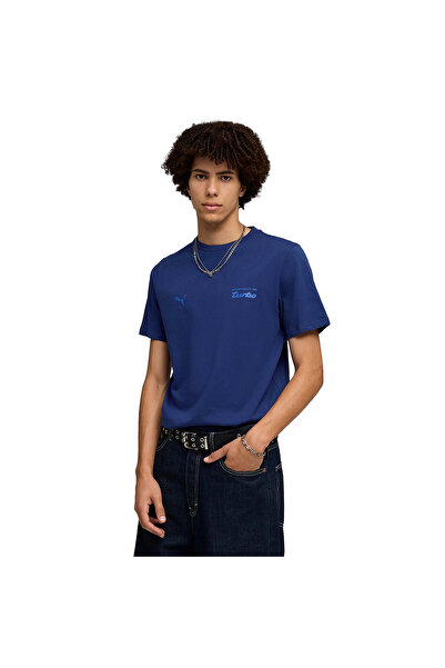 Puma Pl Essentials Erkek Mavi Günlük Stil T-Shirt 63449519