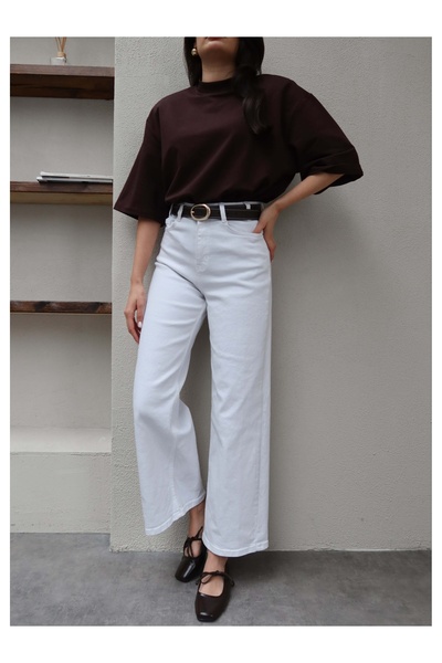 ESRAHELVACI Blugi cu talie înaltă și picior larg