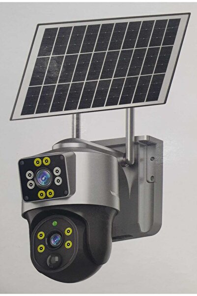 Tastech Çift Lens Güneş Enerjili Kamera IP Wifi Kablosuz Güvenlik Kamerası V3...