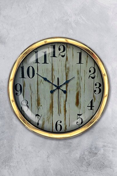 handanca Ρολόι τοίχου 40 εκ. Χρυσό Μεταλλικό Αυθεντικό Αριθμό