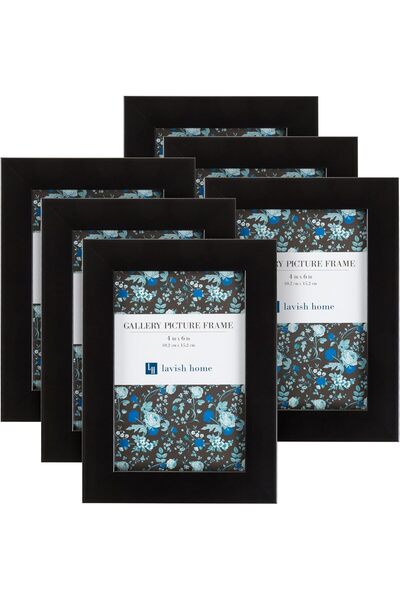 Lavish Home مجموعة إطارات صور، حزمة إطارات مقاس 4×6 لعرض الصور على الحائط مع ...