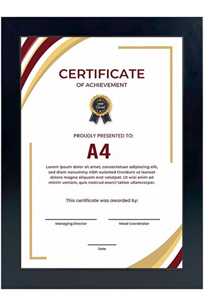 Decorhills A4 Certificate Frame & Document Frame – Real Glass, Wall Mount & T...