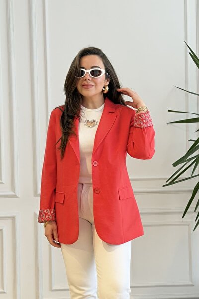 yb yağmur butik سترة بليزر منقوشة من أستاري