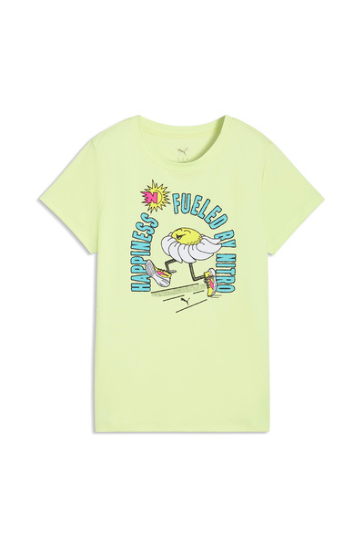 Puma Run Nitro Graphic Kadın Yeşil Koşu T-Shirt 52844338