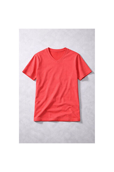 Narnuga Young Girl's V-Neck T-Shirt Model - Pomegranate Flower