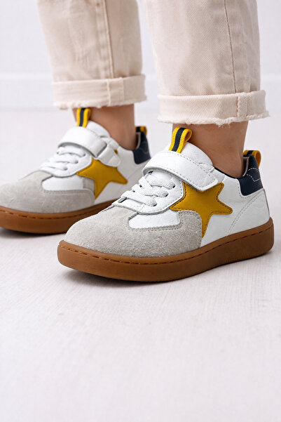 HAPPY WALK Leather Orthopedic Sole Unisex Kids Casual Shoes