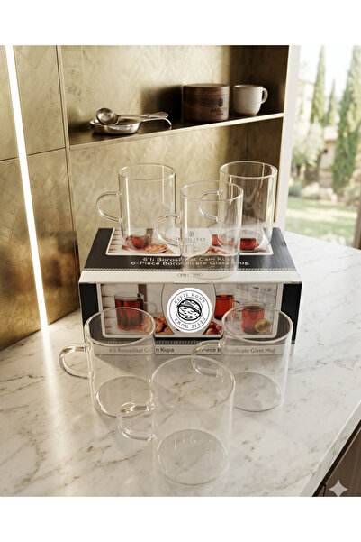 ceviz home züccaciye tekstil ltd şirketi 6'lı Borosilikat Isıya Dayanıklı Mod...