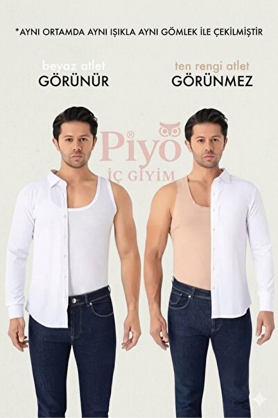 piyo Erkek Görünmez Atlet Ten Rengi Atlet Hayalet Atlet Premium Atlet | Pamuk...