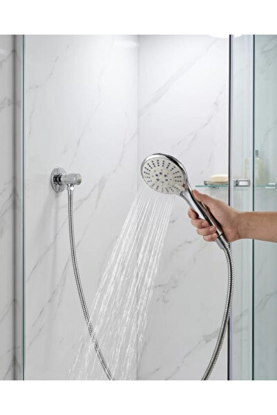 Kanonik Education Σετ ντους χειρός κατά των αλάτων, σπιράλ σωλήνας ντους, κιν...