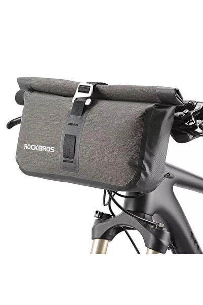 ROCKBROS AS-016 Rollbar Bicycle Handlebar Bag - Waterproof, Gray, 30x31x6.5cm