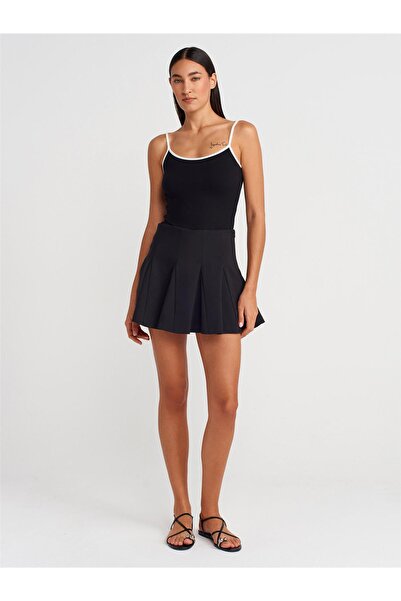 MU&ME BOUTİQUE Bluz Askili Top Kontrast