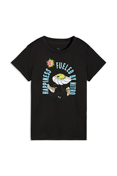 Puma Run Nitro Graphic Kadın Siyah Koşu T-Shirt 52844301