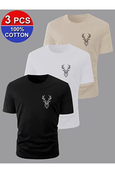 puolikuu Unisex Oversize T-shirt με στάμπα ελαφιού PLK