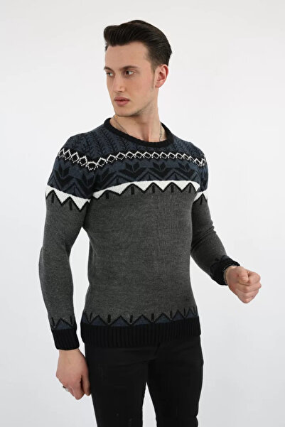 MORADO SE SIENTE PERFECTO Patterned Thick Winter Men's Casual Knit Sweater