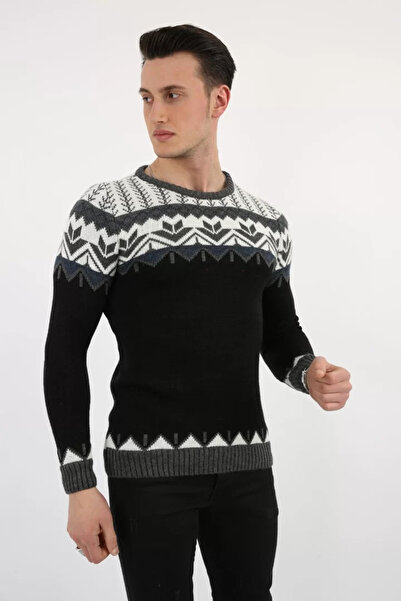MORADO SE SIENTE PERFECTO Patterned Thick Winter Men's Casual Knit Sweater