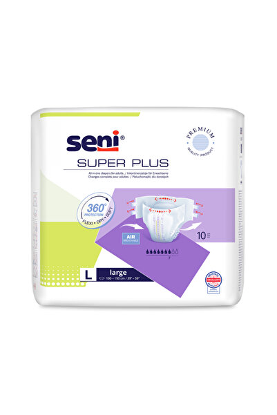 Seni Adult Diapers Super Plus Large 10 Pieces