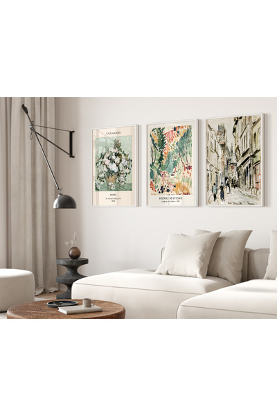 ALAYRA International مجموعة إطارات ملصقات (3 قطع) مقاس (40×60 سم) لتزيين الجد...