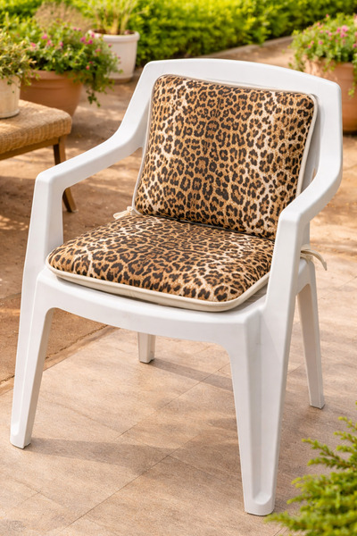 Peacock 6 Washable Fabric Chair Cushions