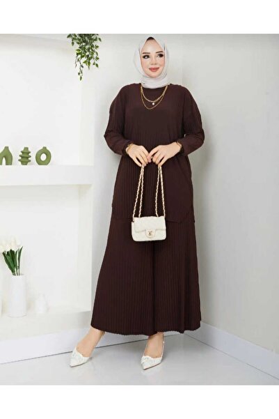 Karipkız Moda piliseli tesettür takım
