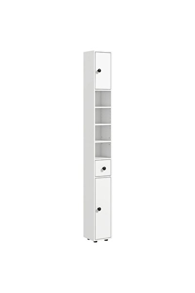 OEM Tall bathroom cabinet, particleboard, white, 20 x 20 x 180 cm