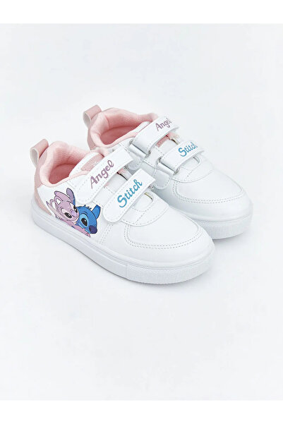 LC Waikiki LCW STEPS Beyaz Angel Ve Stitch Baskılı Kız Bebek Spor