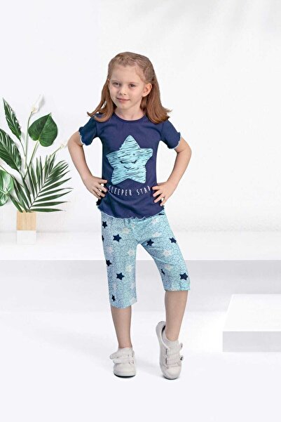 Arnetta Sleeper Star Navy Blue Girl's Capri Set