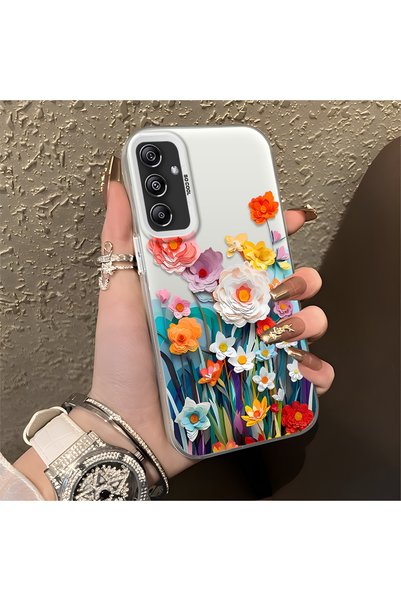 Hontinga Samsung Galaxy M34 5g Compatible Silicone Edge Hard Back Anti-Fall P...